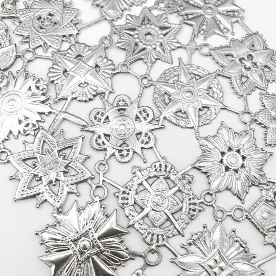 Silver Dresden Foil Medallions or Orders ~ 24 Assorted