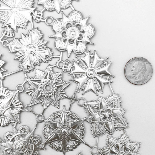 Silver Dresden Foil Medallions or Orders ~ 24 Assorted