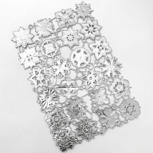 Silver Dresden Foil Medallions or Orders ~ 24 Assorted