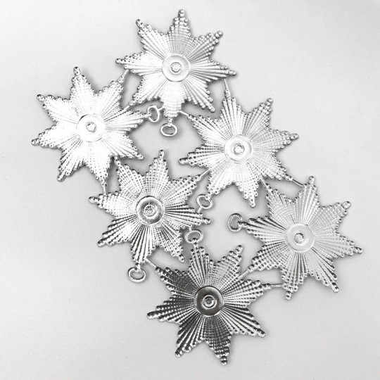 Large Silver Dresden Foil Medallions or Orders ~ 6