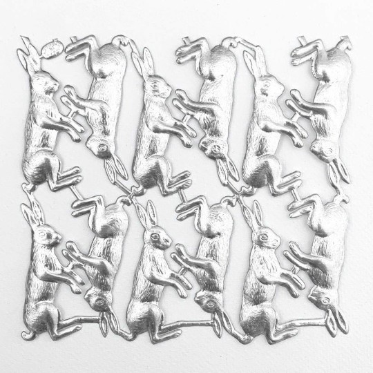 Silver Dresden Foil Bunnies ~ 12
