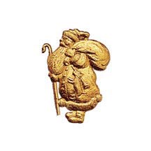 Antique Gold Dresden Foil Santas ~ 12