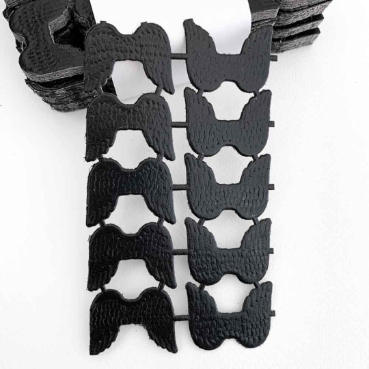 Small Black Dresden Angel Wings ~ 10