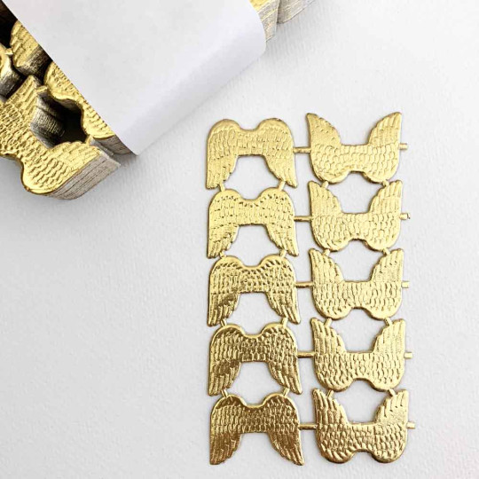 Small Golden Dresden Angel Wings ~ 10