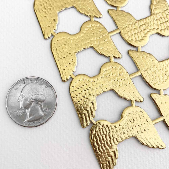 Small Golden Dresden Angel Wings ~ 10