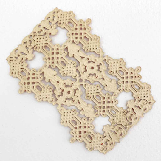 Red Dresden Paper Celtic Flourishes and Corners ~ 12