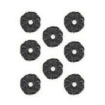 Black Dresden Paper Button Medallions~ 24