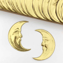 Extra Large Gold Dresden Foil Moons ~ 2