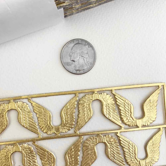 Gold Dresden Foil Wings ~ 24