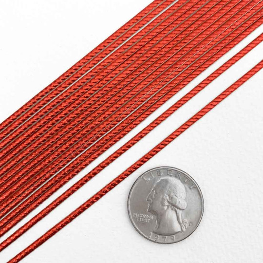 Super Petite Red Rope Twist Dresden Trim ~ 1/16" wide