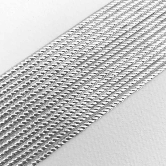 Super Petite Silver Rope Twist Dresden Trim ~ 1/16" wide