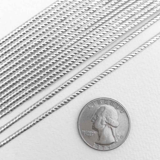 Super Petite Silver Rope Twist Dresden Trim ~ 1/16" wide