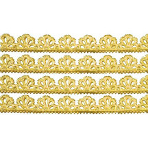 Gold Dresden Scalloped Floral Trim ~ 3/8" wide