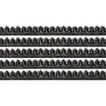 Black Miniature Beaded Fleur de Lis Dresden Trim ~ 3/16"