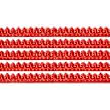 Red Miniature Beaded Fleur de Lis Dresden Trim ~ 3/16"