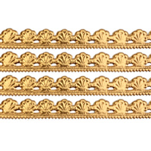 Antique Gold Dresden Elegant Shell Trim ~ 3/8" wide