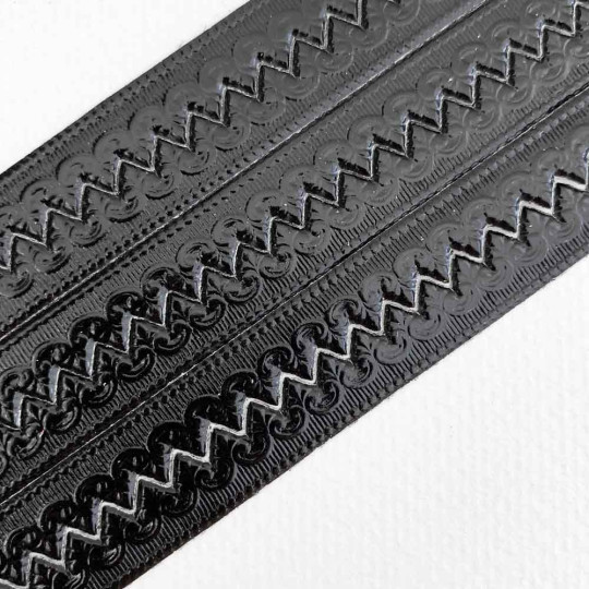 Black Extra Fancy Dresden Baroque Trim ~ 3/8" wide ~ 6 strips