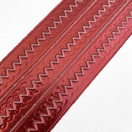 Burgundy Extra Fancy Dresden Baroque Trim ~ 3/8" wide ~ 6 strips