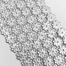 Silver Dresden Foil Flowers ~ 102 ~ Double Sided Foil