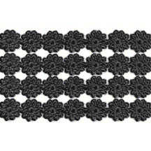 Black Dresden Flower Trim ~ 1/4" wide