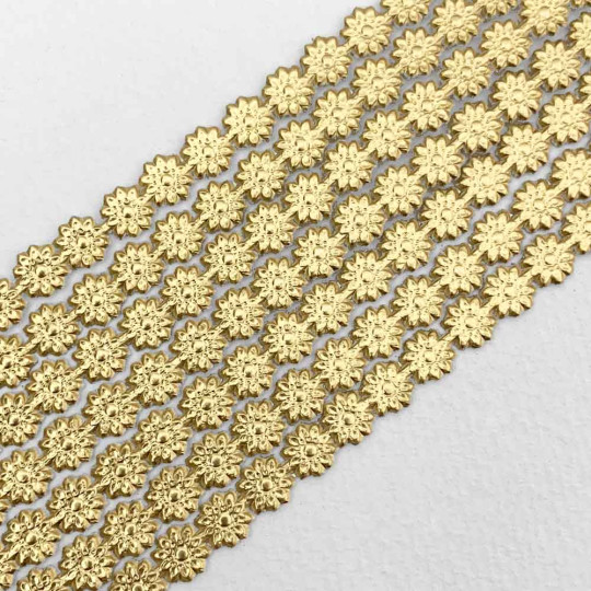 Gold Dresden Flower Trim ~ 1/4" wide