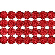 Red Dresden Flower Trim ~ 1/4" wide
