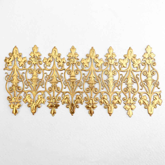 Antique Gold Dresden Foil Embellishments ~ 8
