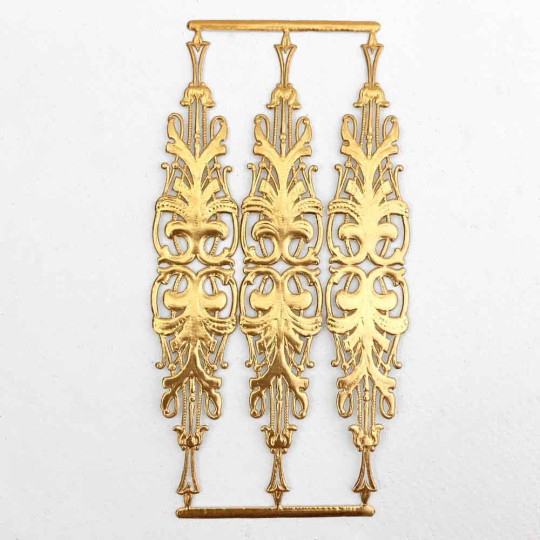 Antique Gold Dresden Foil Embellishments ~ 3