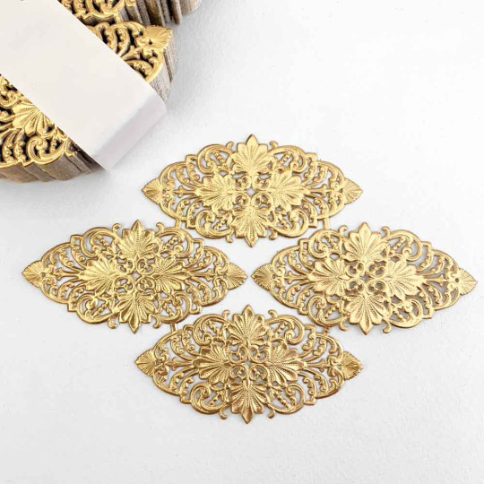 Antique Gold Dresden Foil Flourishes ~ 4
