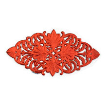 Red Dresden Foil Flourishes ~ 4