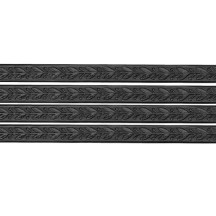 Black Leaf and Berry Dresden Foil Trim ~ 3/16"