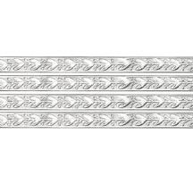 Silver Leaf and Berry Dresden Foil Trim ~ 3/16"