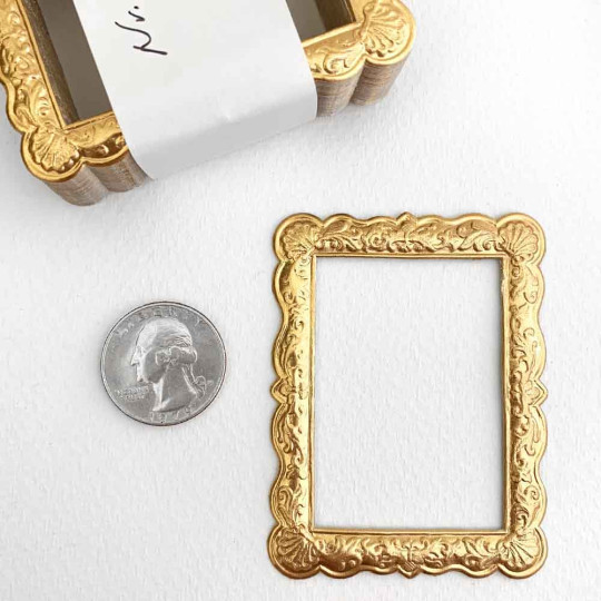 Antique Gold Dresden Foil Shell Frame ~ 1