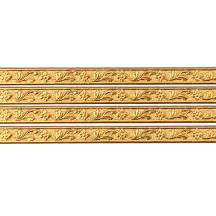 Antique Gold Flower & Leaf Dresden Foil Trim ~ 3/16"
