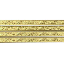 Gold Flower & Leaf Dresden Foil Trim ~ 3/16"
