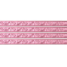 Pink Flower & Leaf Dresden Foil Trim ~ 3/16"