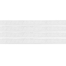 White Flower & Leaf Dresden Foil Trim ~ 3/16"