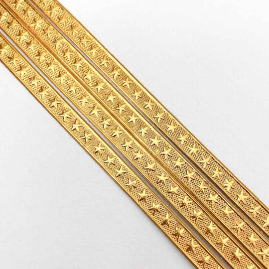 Antique Gold Star Dresden Foil Trim ~ 3/16"
