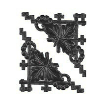 Black Dresden Foil Fancy Corners ~ 20