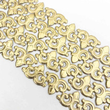 Gold Dresden Foil Fleur-de-lis Swirl ~ 48