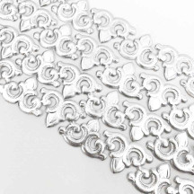 Silver Dresden Foil Fleur-de-lis Swirl ~ 48