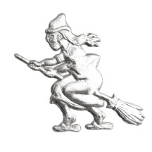 Silver Dresden Witches on Brooms ~ 16