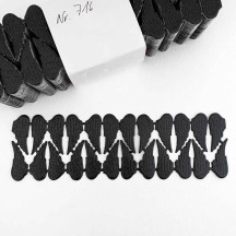 Black Dresden Paper Half Wings ~ 24