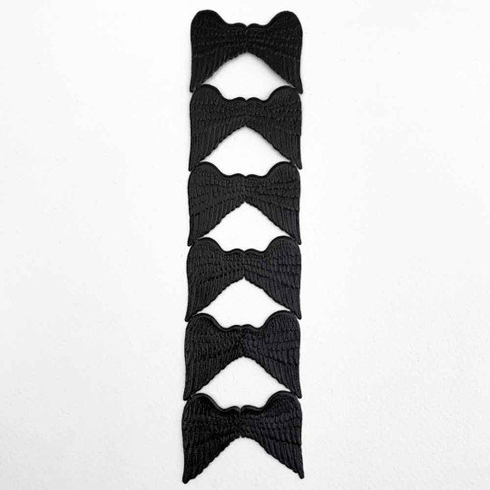 Black Medium Dresden Paper Angel Wings ~ 6