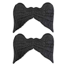 Black Medium Dresden Paper Angel Wings ~ 6