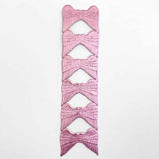 Pink Medium Dresden Paper Angel Wings ~ 6
