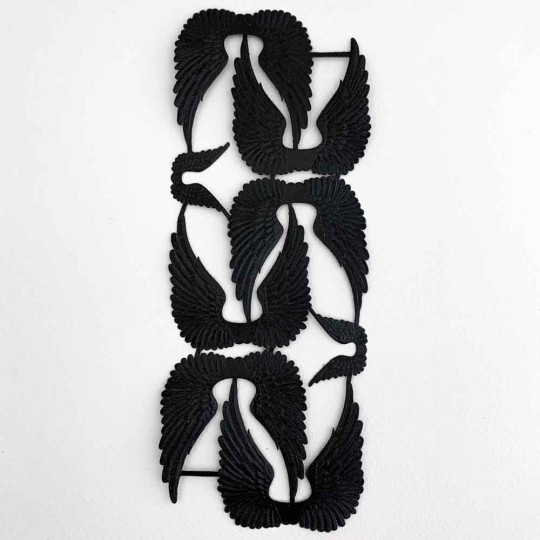 Black Dresden Foil Swan Wings ~ 8