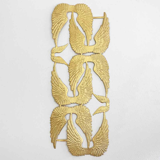 Gold Dresden Foil Swan Wings ~ 8