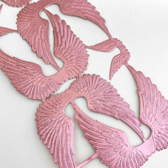 Pink Dresden Foil Swan Wings ~ 8