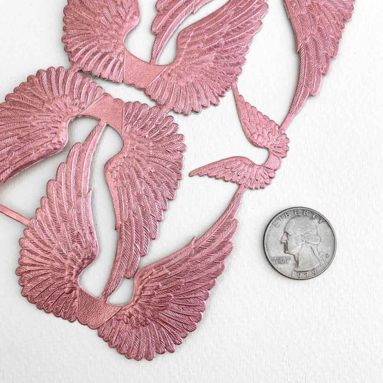 Pink Dresden Foil Swan Wings ~ 8